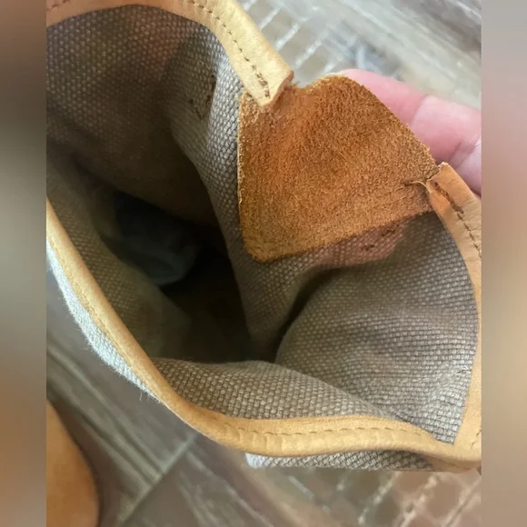 Anthropologie Lockeed tan burnished ankle boots booties. Made in Italy size 37 - Picture 9 of 11